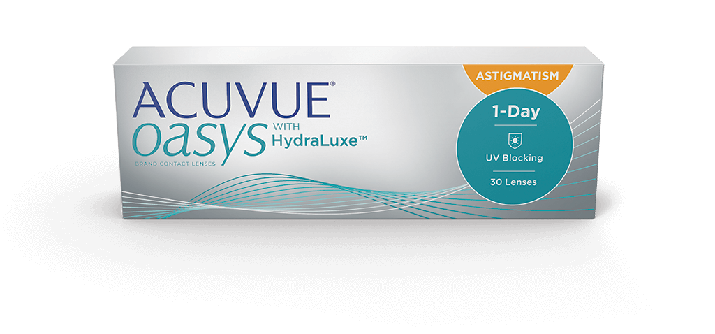 ACUVUE OASYS® 1-DAY with HydraLuxe™ TECHNOLOGY for ASTIGMATISM